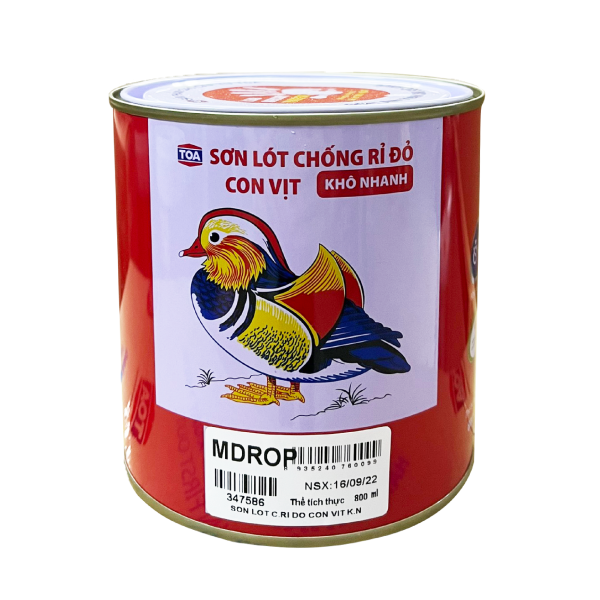 Sơn lót chổng rỉ màu đỏ TOA MANDARIN DUCK CON VỊT  - 3L